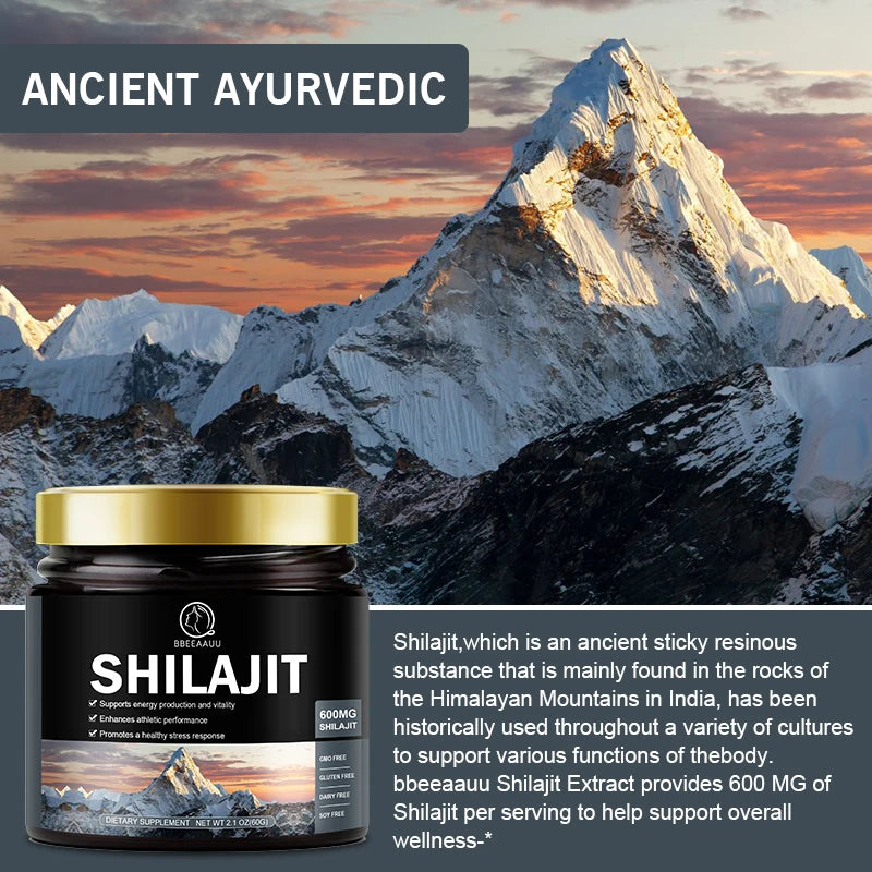 Authentic Himalayan Shilajit Resin – 100% Pure (60g / 2.1oz)