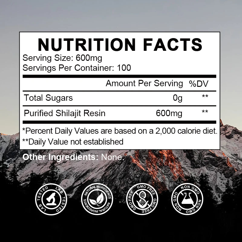 Authentic Himalayan Shilajit Resin – 100% Pure (60g / 2.1oz)